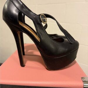Charlotte Russe Black Platform Heels